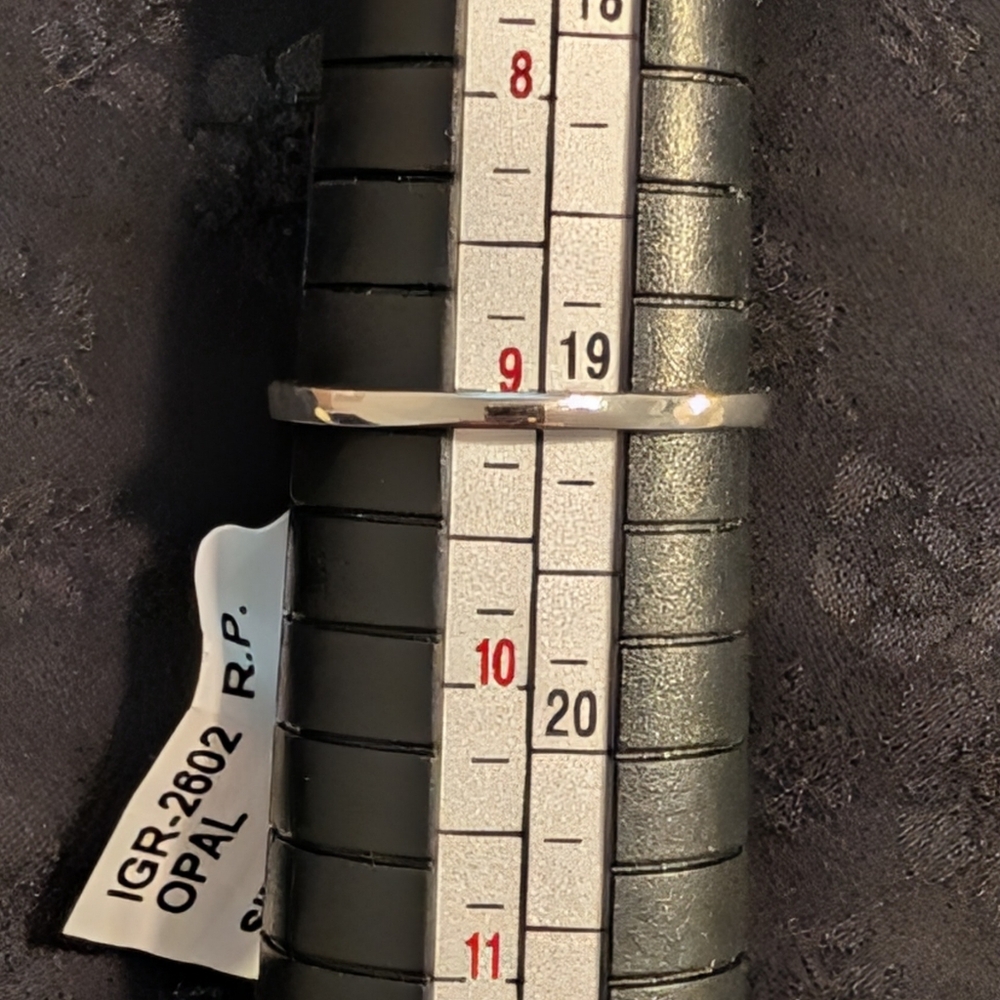 Genuine Natural Ethiopian Opal Sterling Silver Celtic Design 925 Silver Size 9 - Picture 9 of 12